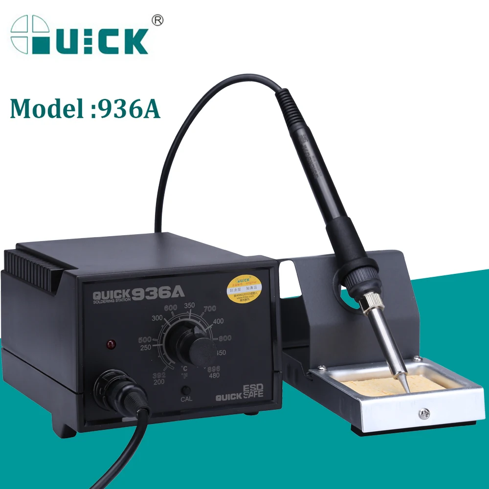 Антистатическая паяльная станция QUICK 936A 110 В/220 В 60 Вт с постоянной температурой