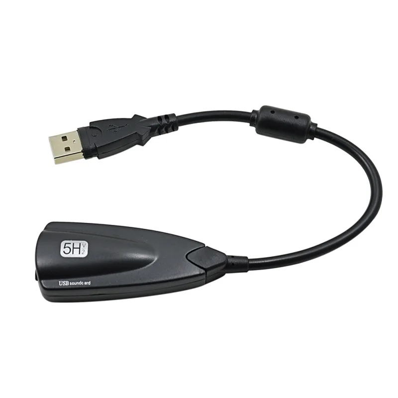 USB звуковая карта 5HV2 Внешний 2 0 для 3D виртуальной аудио гарнитуры микрофон 7 1