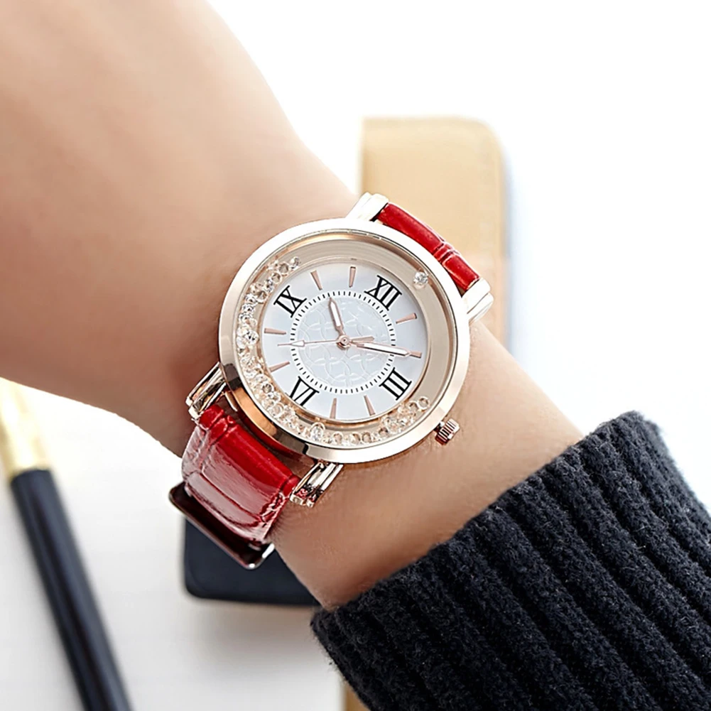 Модные женские кварцевые наручные часы reloj mujer стразы инкрустированные круглым