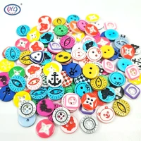 hl 50pcs 12mm lots mix colorful cartoon resin buttons diy scrapbooking accessories kids apparel sewing notions