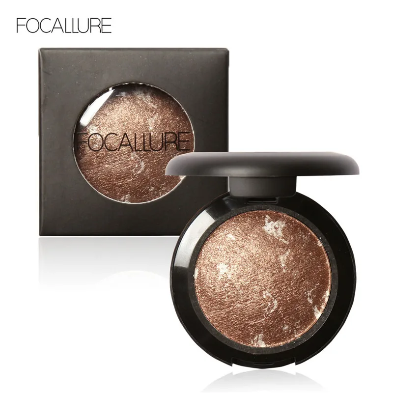 FOCALLURE 10 цветов запеченные тени для век Профессиональные Тени для век косметика инструменты Макияж Красота блеск мерцание - Цвет: 4
