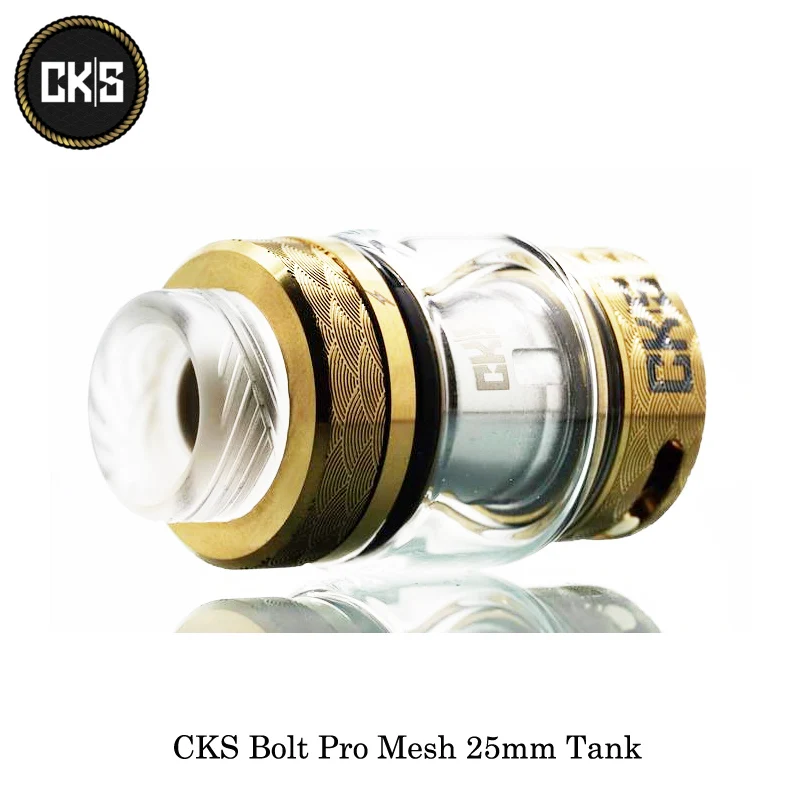 Электронные сигареты CKS Bolt Pro Mesh 25 мм бак распылитель 6 мл емкость нижний поток