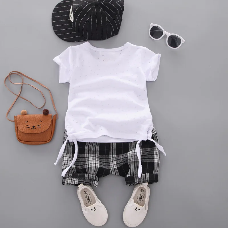 Белые модные комплекты для мальчиков детские летние из ткани с дырками и