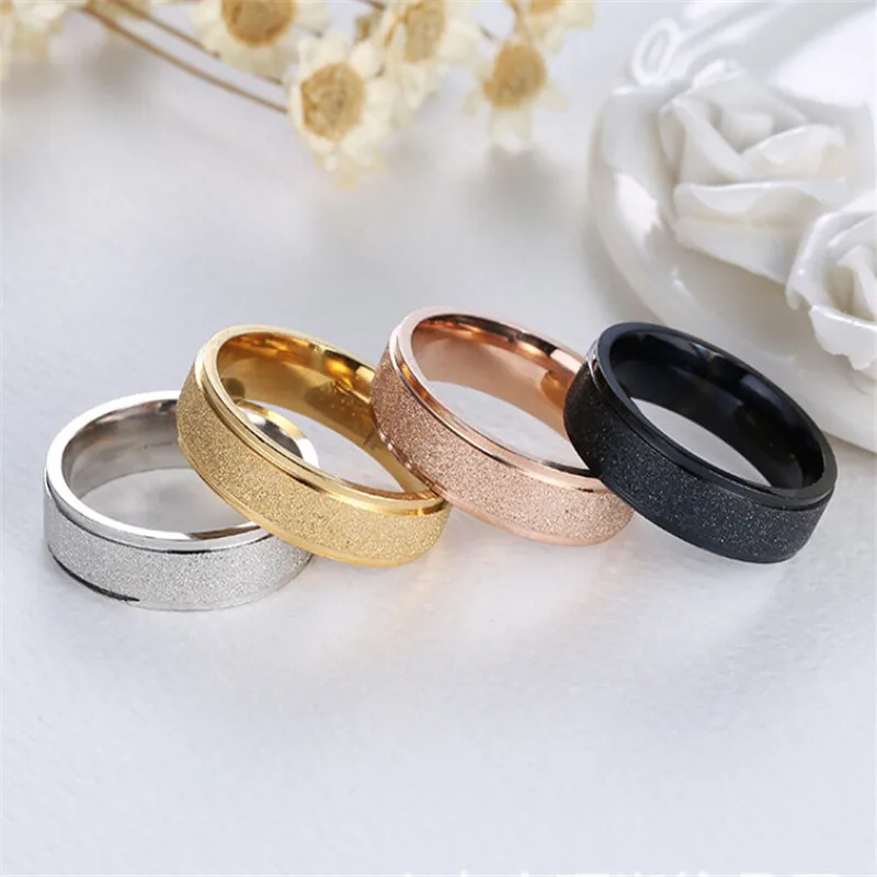 Новинка 2017 модные свадебные черные серебряные кольца женские из нержавеющей