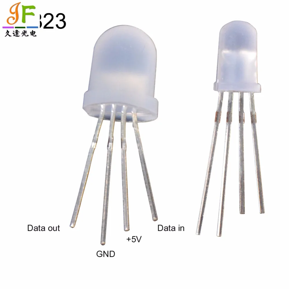 Быстрая 3000 шт. DC5V PL9823 F8 8 мм круглый RGB светодиодный P9823 Контролер внутри RGB полный цветные матовые светодиодный чипы