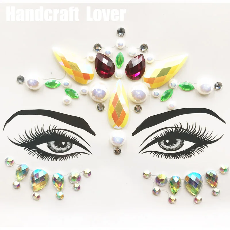 3D Кристальные блестящие драгоценности стикер татуировки для женщин модное тело