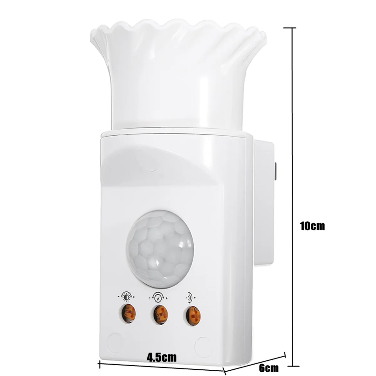 Jiguoor E27 AC 220V новейший инфракрасный ИК-датчик для тела, светодиодный светильник, детектор движения PIR, настенная лампа с американской вилкой