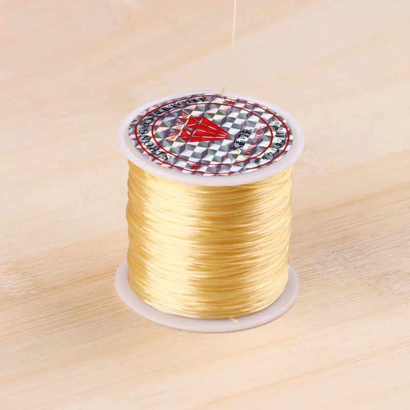 Beige Diy ювелирные аксессуары в виде бусин кристалл линия браслет на эластичной веревке бисером канатная Резиновая лента эластичная линия - Цвет: Beige