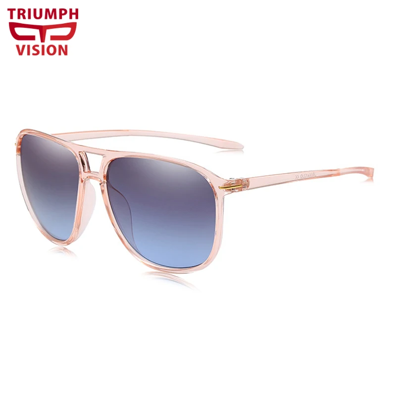 Мужские солнцезащитные очки TRIUMPH VISION матовые черные с градиентом большие простые