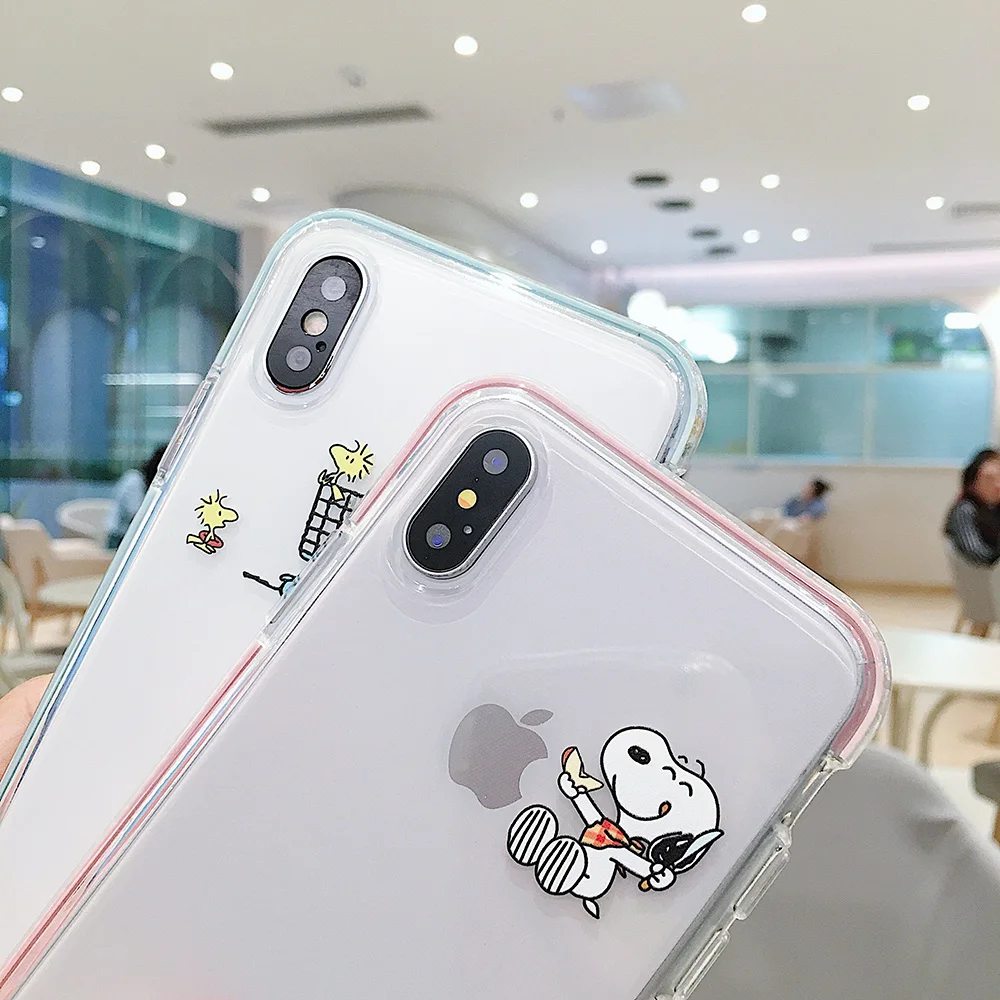 Чехол для iPhone 7 милый мультфильм собака Телефон чехол 6 S 8 Plus 10 X XR XS максимальный