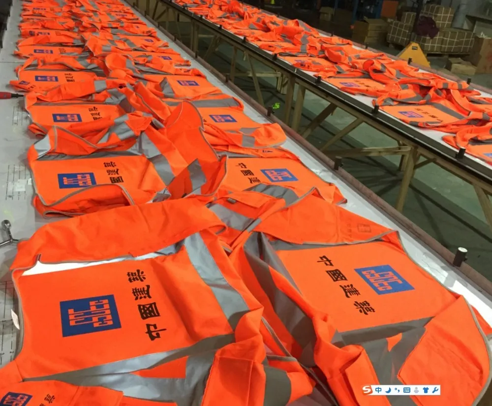 SFvest Hig видимость светоотражающий жилет оранжевый безопасность hi vis Спецодежда compnay логотип печать