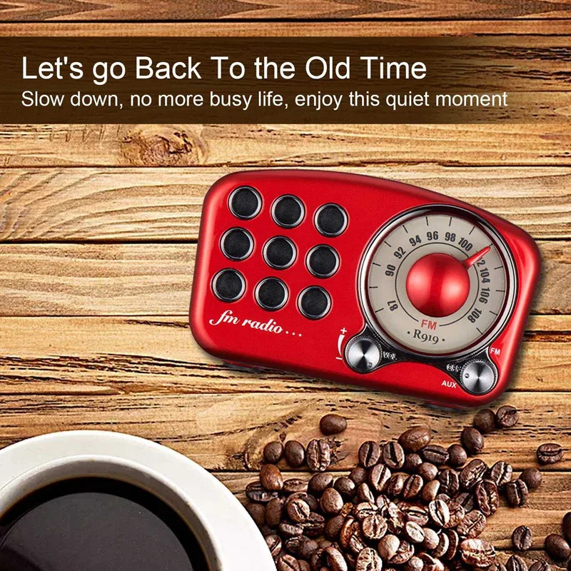 Винтажный радиоприёмник Bluetooth колонка в ретро стиле сильное увеличение баса