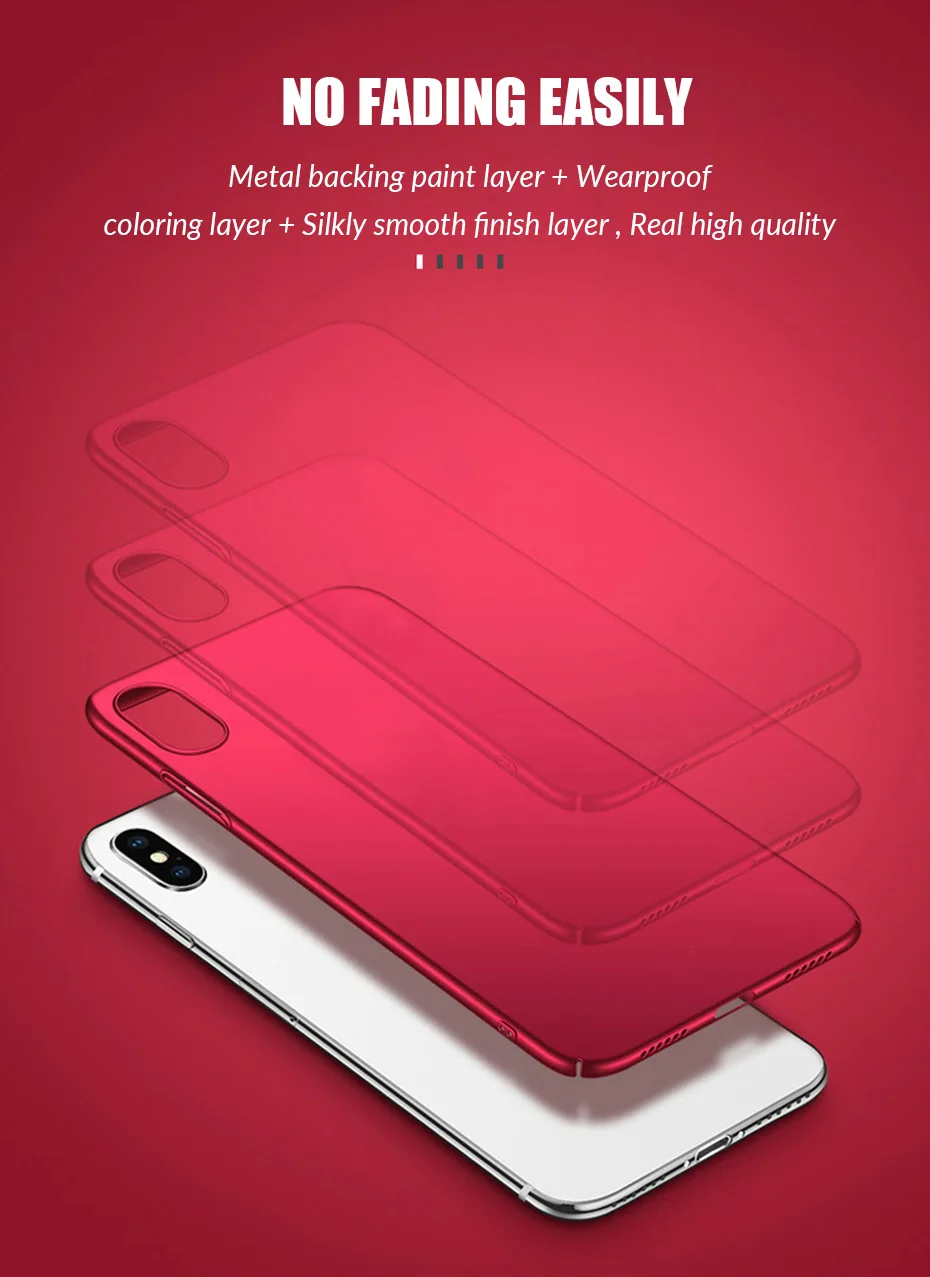 Ультратонкий чехол для iPhone X XS 11 Pro Max XR, тонкий матовый чехол 360, полный ПК, жесткие чехлы для iPhone 11 X XS чехол