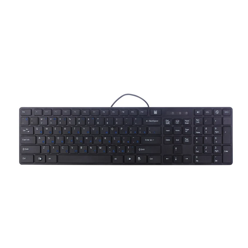 Russia USB Wired Keyboard Noiseless Pro Gaming For Computers Laptop | Компьютеры и офис