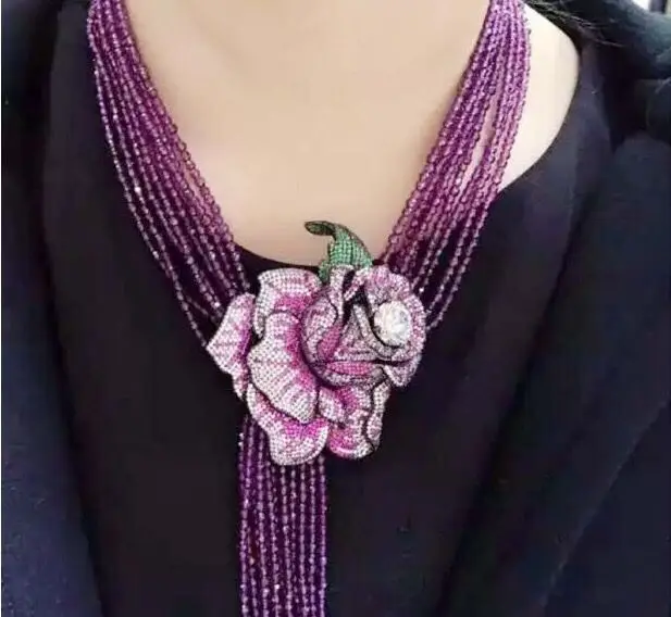 

3 color golden micro pave setting rose brooch wholesale free shipping hot unique design