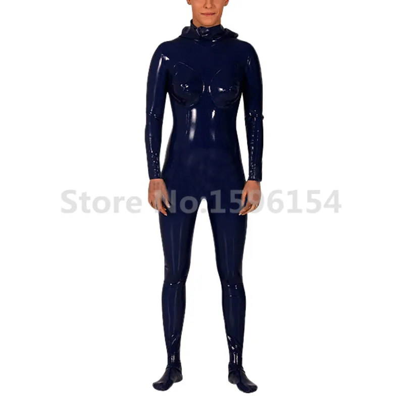 Черный латексный костюм кошки с носками женский Фетиш Zentai резиновый боди LC278 |