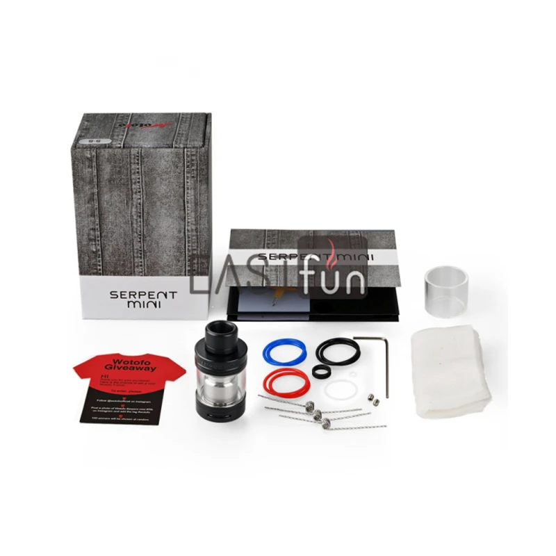100% Оригинальный Wotofo Snake Mini RTA Tank одна катушка Build Deck двойной регулируемый