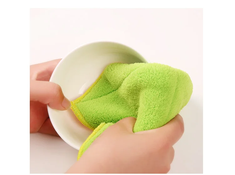 5 шт. 100% чистое бамбуковое волокно ткань для посуды маслостойкая не прилипающая