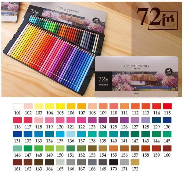 72colors Для кулинарно-деликатесной продукции жирной Набор цветных карандашей 24/36/48/72 Цвета картина маслом рисунок товары для рукоделия для записи рисунок Lapis(жидкокристаллический дисплей) товары для рукоделия 40 - Цвет: 72colors