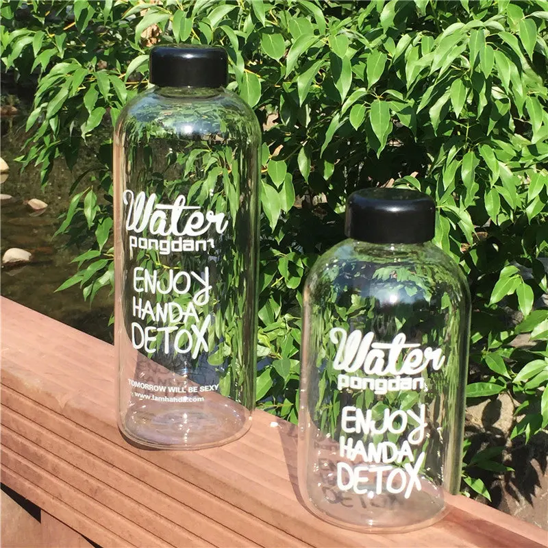 1 шт. наружные портативные пластиковые бутылки для воды стекло Корейская