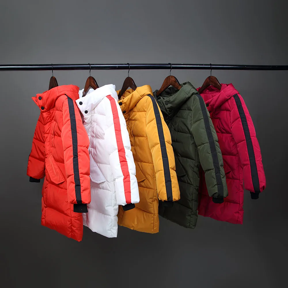 Новый 2018 Детская зимняя куртка-пуховик Зимняя куртка для мальчиков и девочек