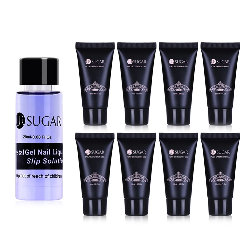 UR SUGAR Nail Art поли УФ-лак Френч для ногтей строитель ограничителей желе Полиакриловый гель Слип решения Clearnser Plus для удаления