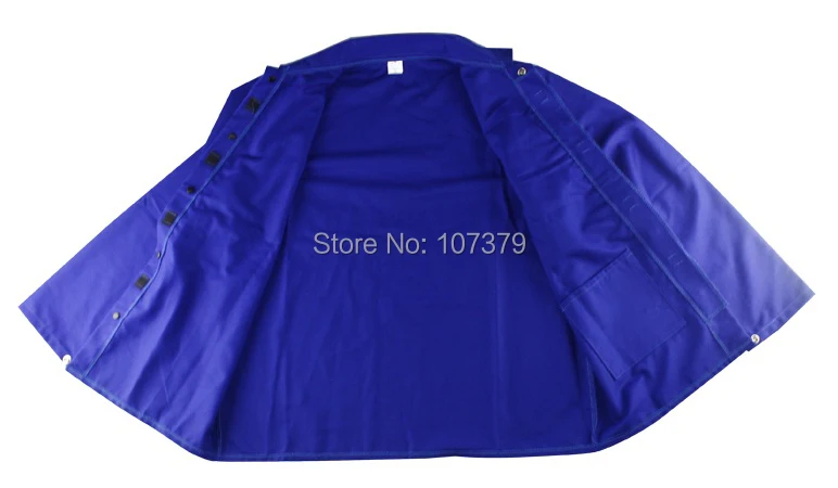Weldor Apron 9 OZ FR хлопок синий огнестойкий куртка для сварщика безопасная сварочная