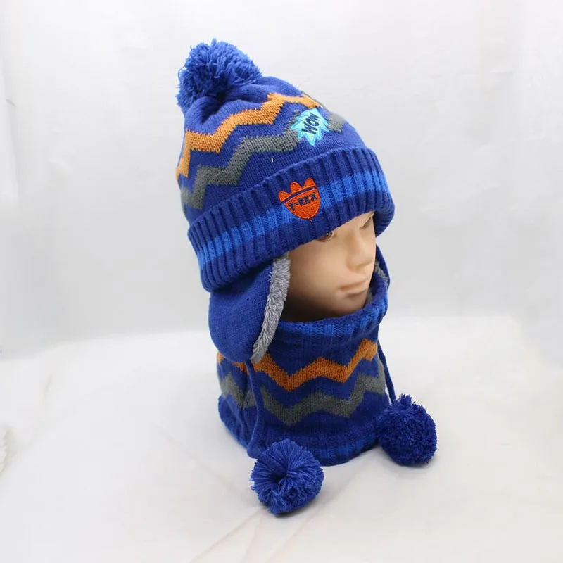 Толстые теплые зимние шапки для мальчиков, Skullies Beanies, зимняя шапка, шапки для мальчиков и девочек, шерстяные шапки, шарфы, Балаклава, вязаная маска, шапка