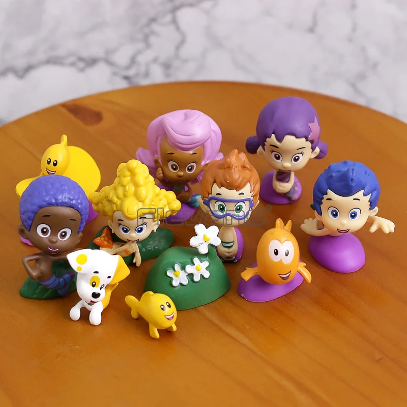 Bubble Guppies щенок бычок-Deema Гил Oona подводный декорации ПВХ фигурки Детские игрушки