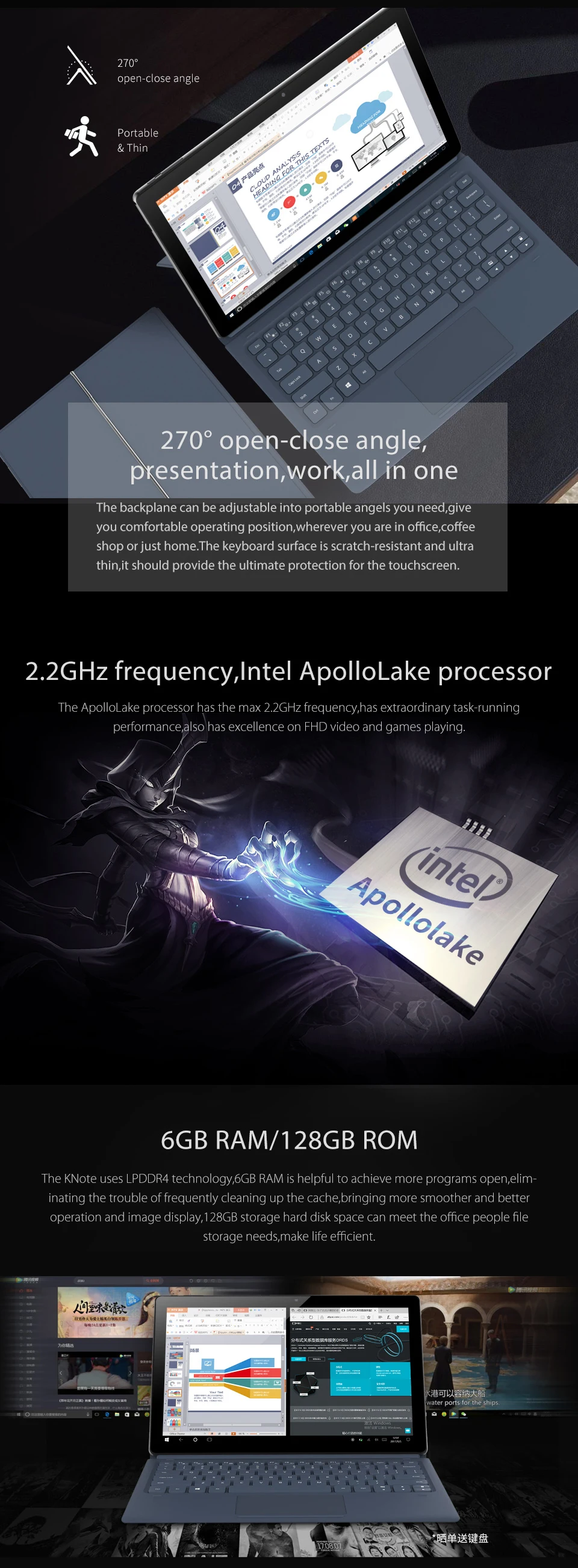 ALLDOCUBE Knote 11,6 дюймов планшетный ПК 1920*1080 ips полный обзор Windows10 intel Apollo Lake N3450 Четырехъядерный 4 Гб ram 64 Гб rom планшет