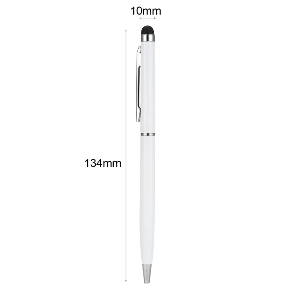 

2 in 1 Universal Stainless Steel Stylus Pen for iPad for iPhone for iPod Capacitive Crystal Touch Screen Stylus & Ball Point Pen