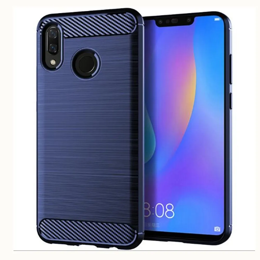Carbon Fiber Cover For Huawei Nova 3i Case Rubber Silicone Phone Cases Back | Мобильные телефоны и аксессуары
