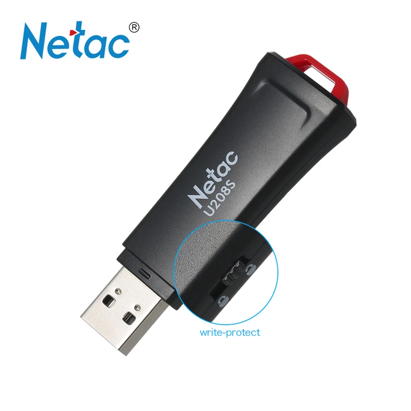 USB флеш накопитель Netac U208S 8 ГБ 16 32 г USB2.0 защитный переключатель аппаратная