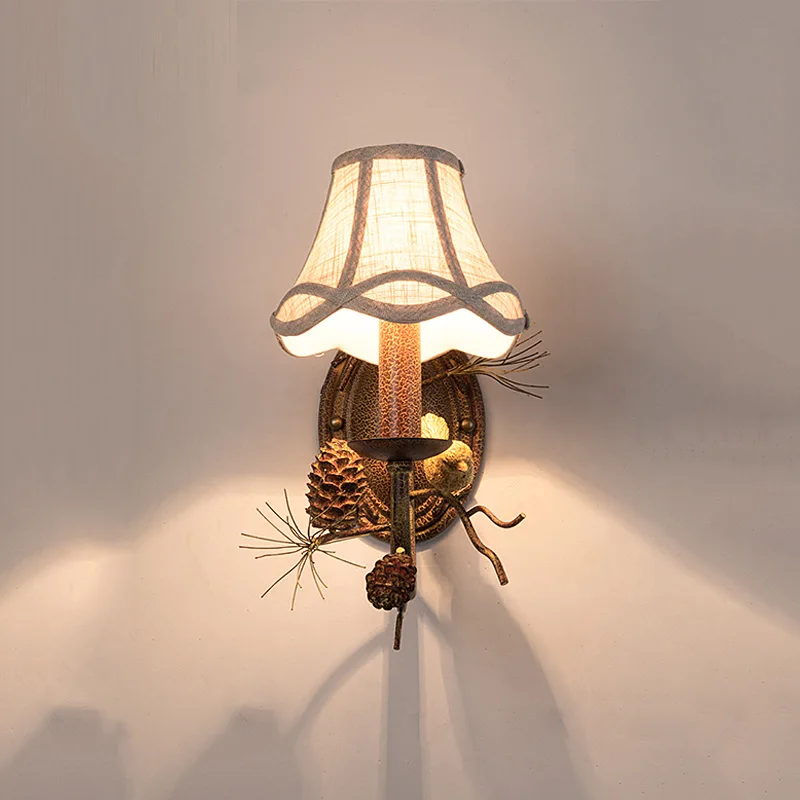 Прихожая кафе LED птица настенный светильник скандинавский пасторальный сосновый