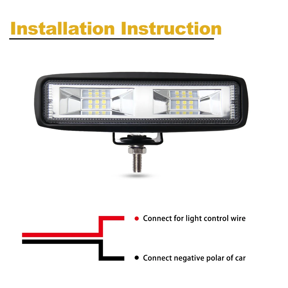 Автомобильный светодиодный светильник s 40 Вт внедорожный 12 Вольт ходовой 6 дюймов