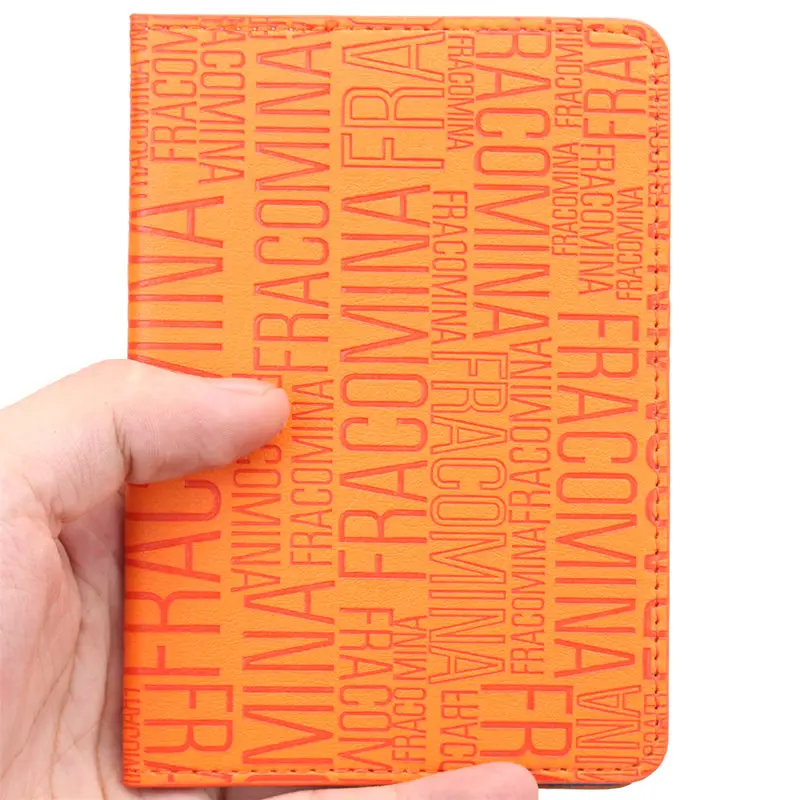 z orange Лавандовая Обложка для паспорта, Обложка из искусственной кожи, ID карта, Модный Дорожный Чехол для билетов, пакеты, обложки для паспорта, чехол для паспорта - Цвет: z orange