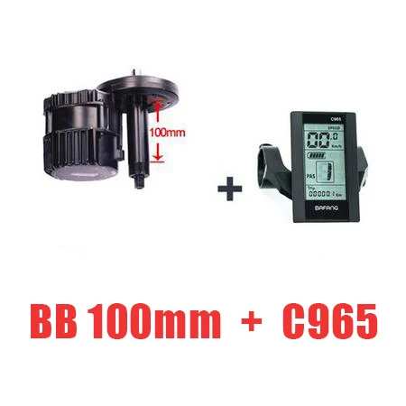 Bafang мотор BBS03 48V1000W Середина привода Bafang мотор DIY 8Fun Электрический велосипед комплект BBSHD Электрический мотор комплект мотор велосипеда 1000 Вт 48 В - Цвет: 100MM and C965