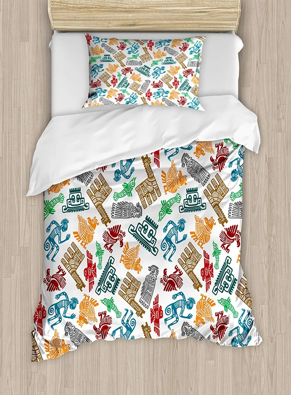 Набор пододеяльников для племени майя и ацтеков примитивные иконы с шаманом