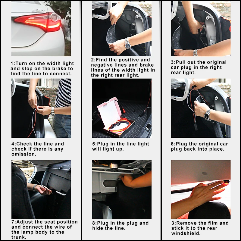 12v светодиодный красный авто третий стоп-сигналы противотуманные Стоп задний