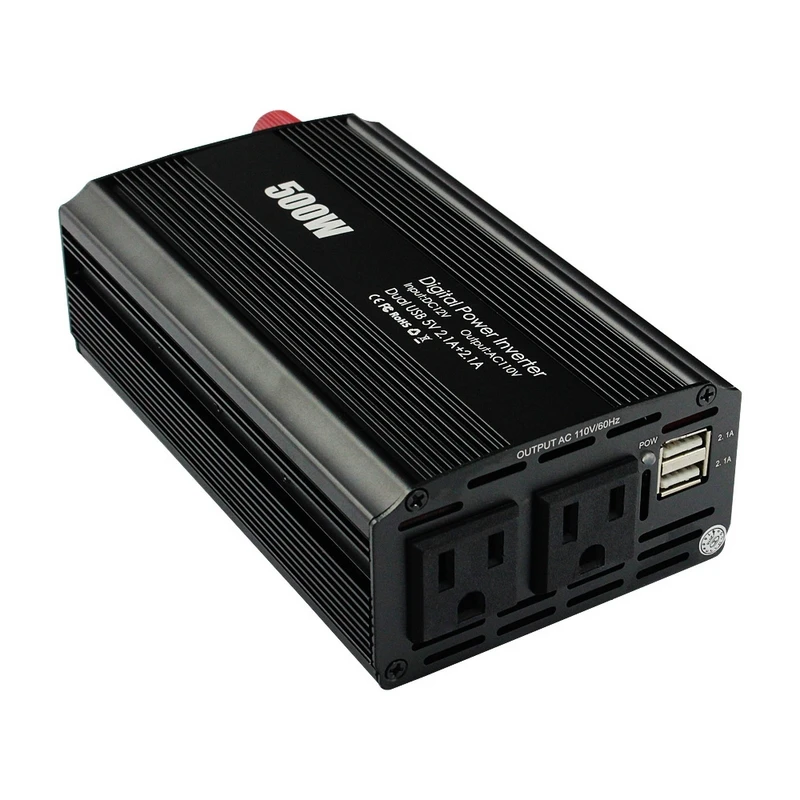 DC 12V к переменному току 110V автомобиля Мощность инвертор 100W 2.1A Dual USB Порты и разъёмы