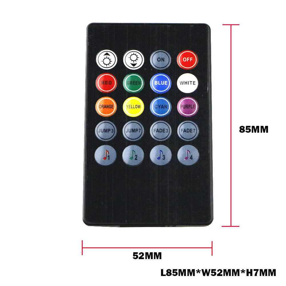 5 в RGB USB контроллер 20 клавиш голосовой Звуковой Датчик ИК пульт дистанционного