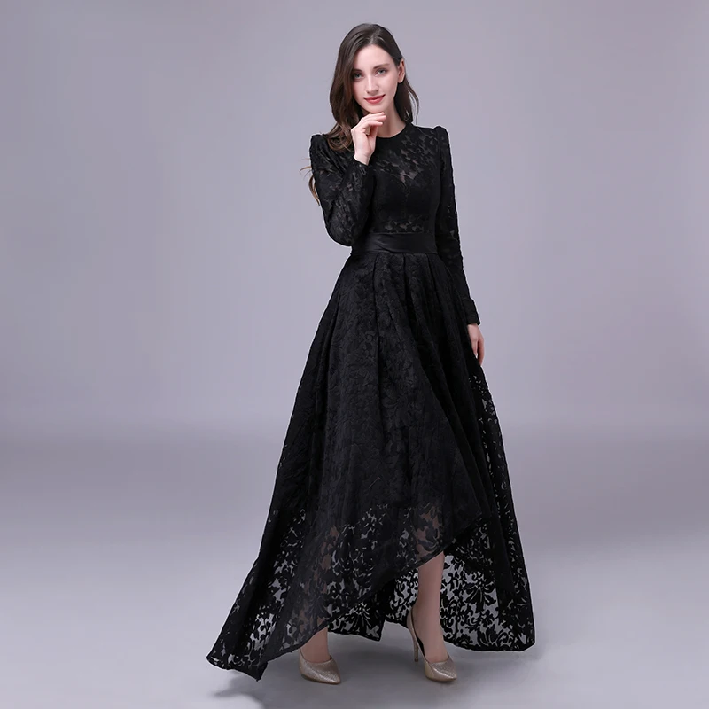 FADISTEE элегантный для выпускного вечера платья Кружева Robe De Mariage платья высокого-низкого стиля Vestido de Noiva Casamento с длинными рукавами