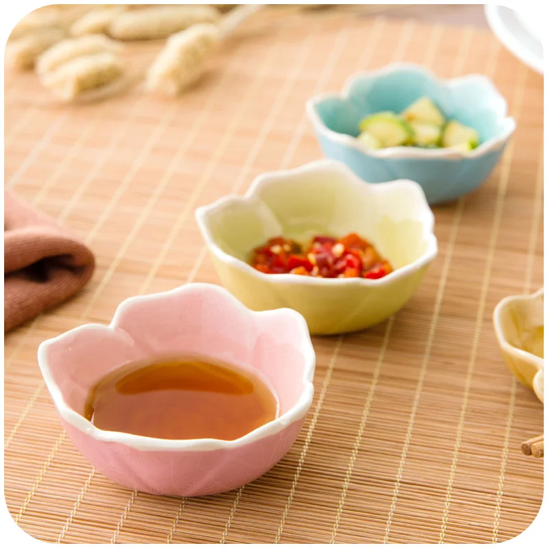 Креативные розовые керамические маленькие тарелки блюдо для приправ льда