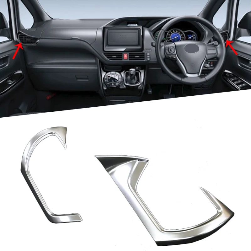 Красный Для Toyota Voxy Noah R80- RHD вентиляционное отверстие на выходе Крышка отделка автомобиля A/C кондиционер интерьер Стайлинг наклейки аксессуары - Название цвета: Красный