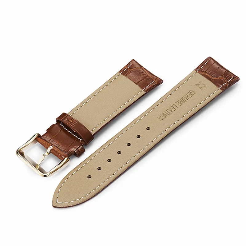 Кожаный ремешок для часов 20 мм 22 24 коричневый черный женщин и мужчин из
