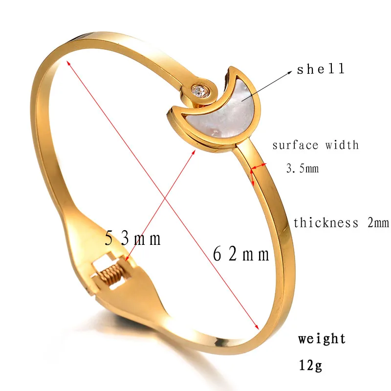 Высокое качество 316L нержавеющая сталь браслет в виде морской раковины никогда не