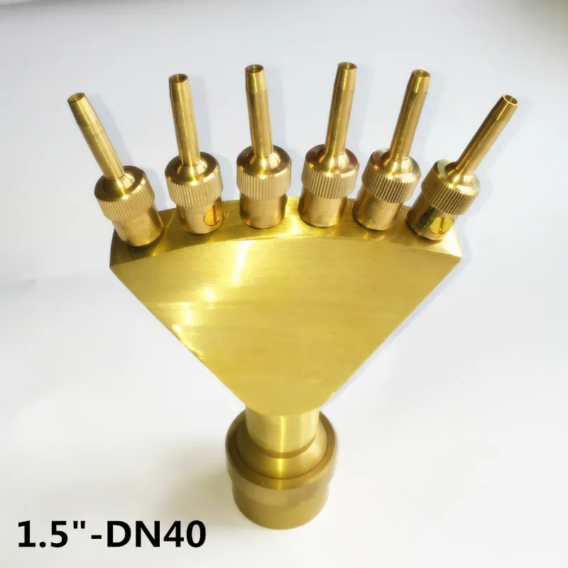 DN40 " 1,5" латунь Blossom Тип фонтанные насадки бассейн пруд Спрей головы - Цвет: DN40