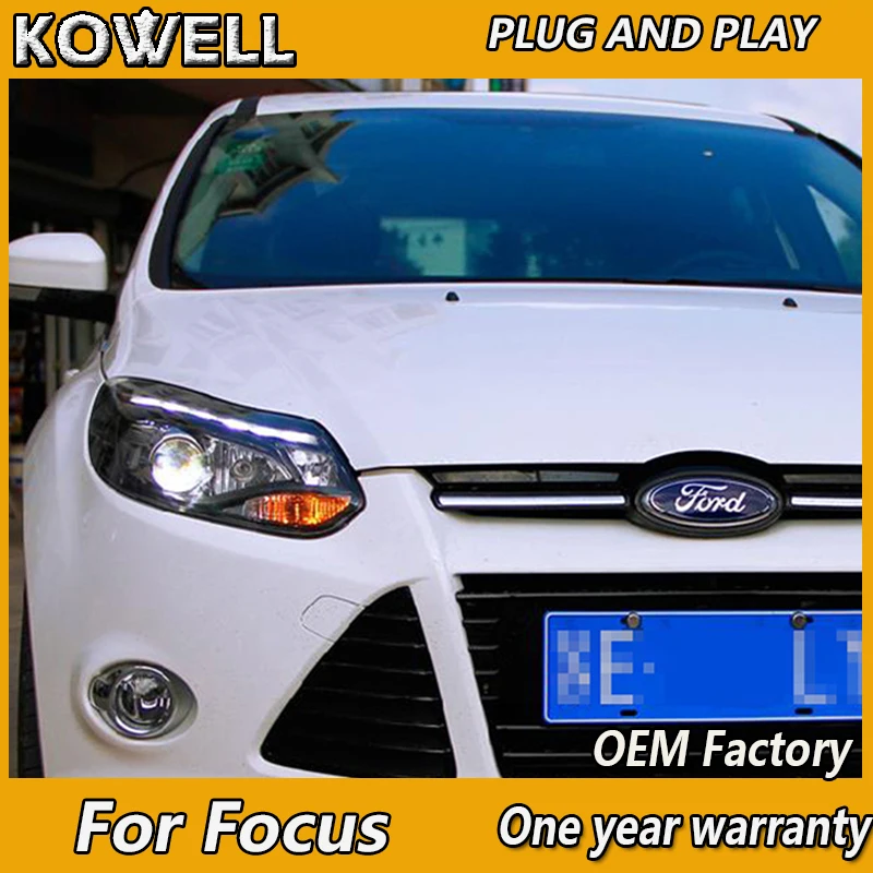 KOWELL стайлинга автомобилей для Ford Focus 3 светодиодный фар 2015 2016 focus ST Стиль DRL H7 Hid