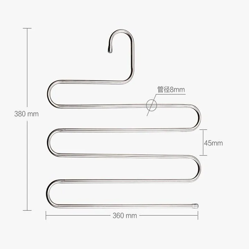 Fashion Pants Hanger Call Organizer Hanging Clothes Rack Hanger Layers Clothing Storage Space Saver Closet Organization Home Dec