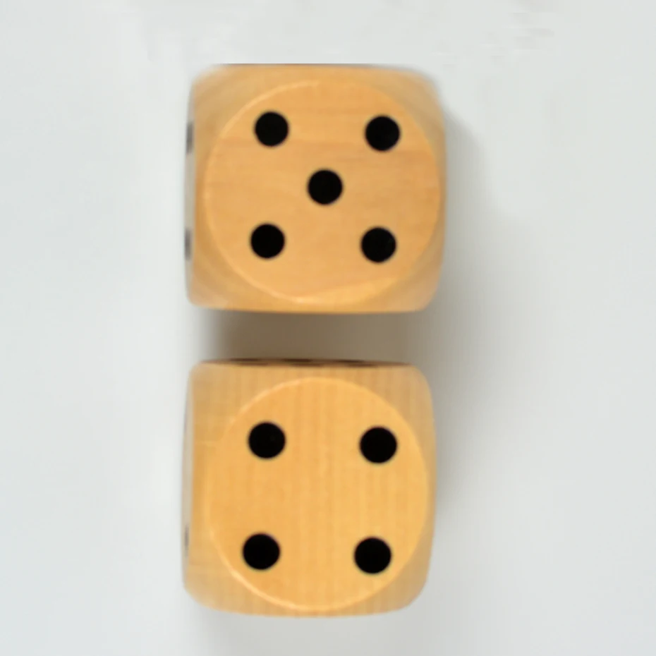 High Quality 60mm Wooden Dice Giant Digital 6cm Wood Number Dices Adult Children Toy For Club/Party/Family DIY Games | Спорт и
